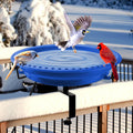 Heated Bird Bath for Deck Railing - 100W Thermostatic Winter Care