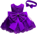 0-6T Toddler Girls Pageant Lace Dress with Headwear - Princess Look