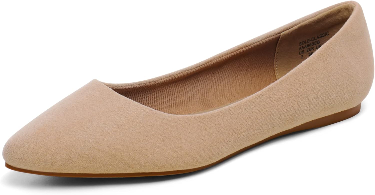DREAM PAIRS Women's Dress Pointed Toe Flats for Comfort and Style
