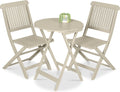 3-Piece Acacia Wood Bistro Set - Folding Patio Bistro