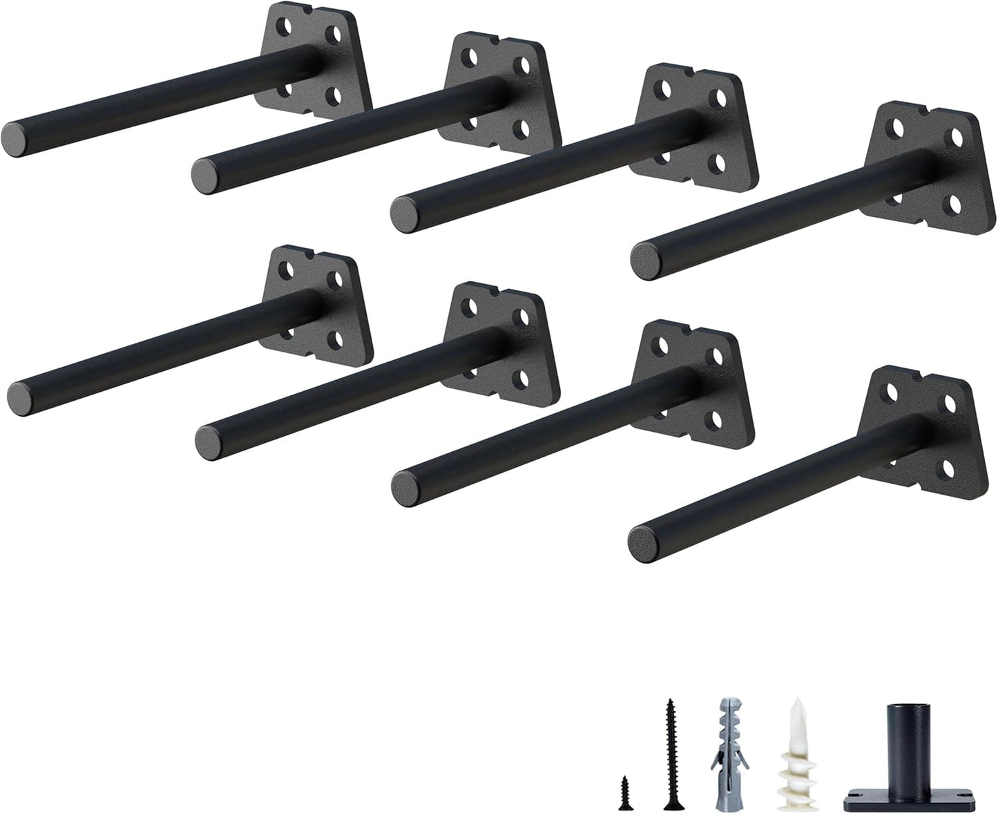 8-Pack 6 Inch Hidden Floating Shelf Brackets for Home Use