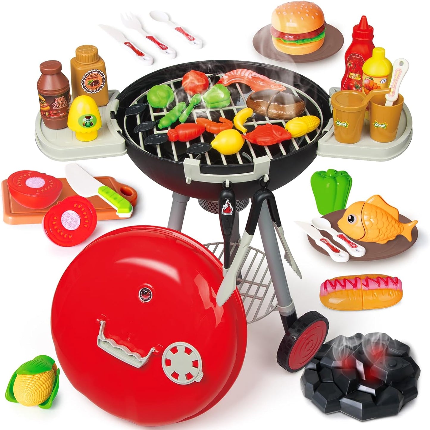 Interactive Toy BBQ Set with Realistic Features - Perfect Gift for Kids!
