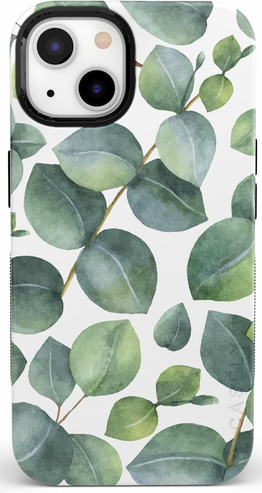 Casely iPhone 13 Case with MagSafe - Leaf Me Alone Floral Print