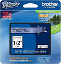 Brother P-Touch TZE-131 Tape, 1/2 in Black on Clear for All Uses