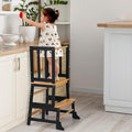 Kids Kitchen Step Stool Helper - Wooden Standing Tower for Counter