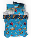 Dog Man Supa Book Kids Bedding Set Full - Super Soft Reversible