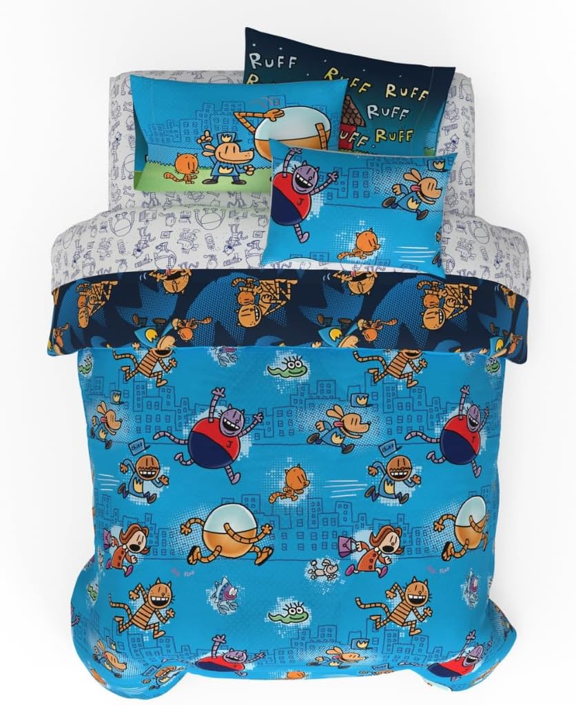 Dog Man Supa Book Kids Bedding Set - Super Soft Comforter