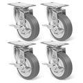 4 Inch Caster Wheels Rubber Silent Castor - Heavy Duty Set of 4