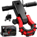 Shackle Hitch Receiver 2ft with Mega D Ring Shackle - Heavy
