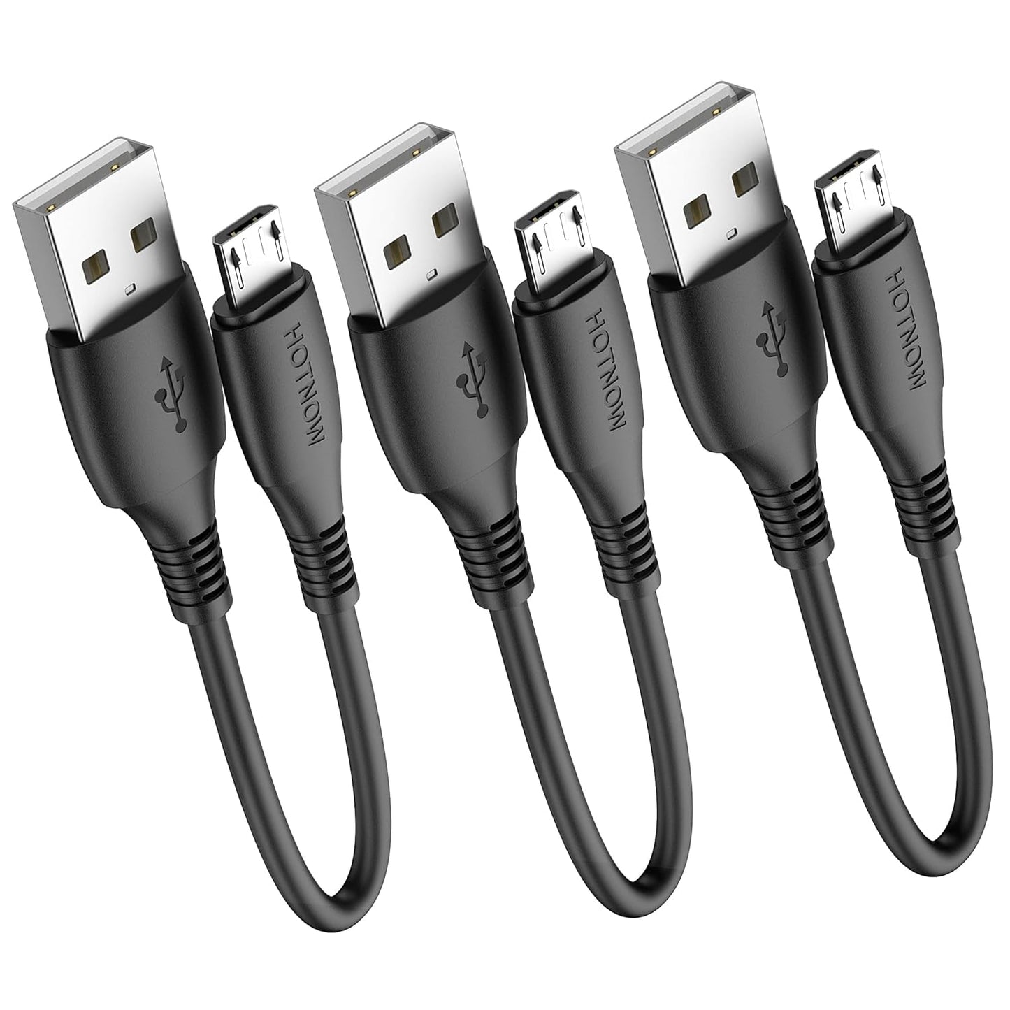 Fast Charge Your Devices with 0.5ft Micro USB Cable Trio by HOTNOW