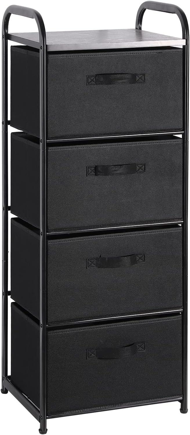 MAX Houser 4 Drawer Fabric Dresser Tower for Stylish Storage