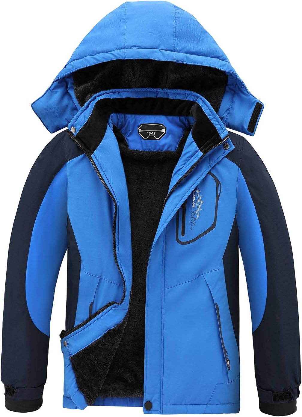 OHSNMAKSL Boy's Waterproof Ski Jacket for Winter Fun