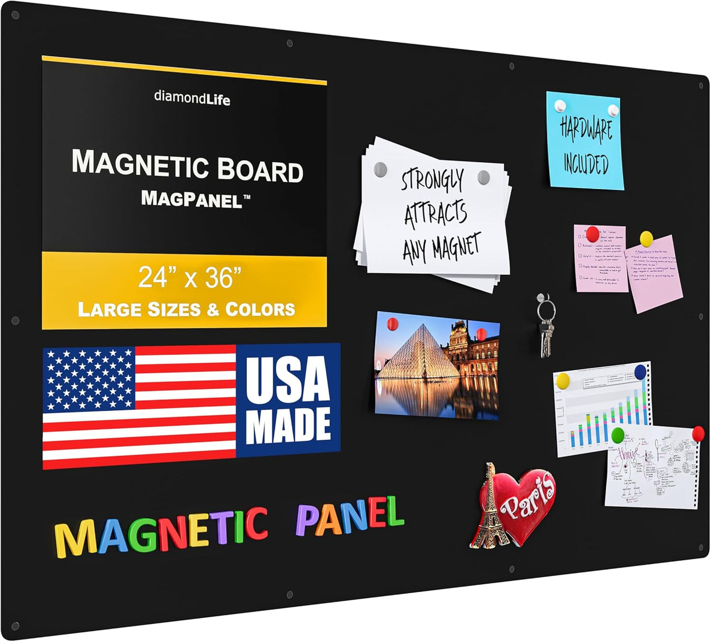 Magnetic Board for Home, Office, and Classroom Use - 24x36in