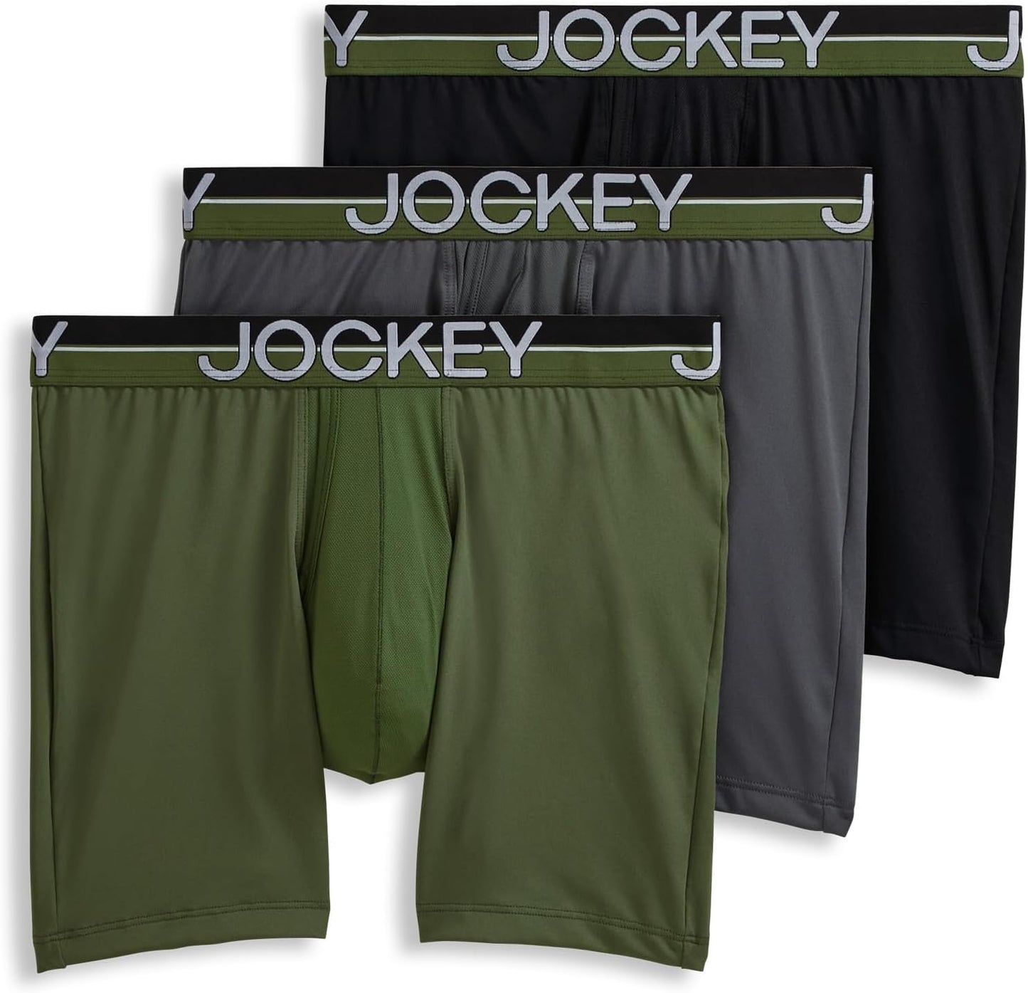 Jockey Men's Underwear Infinite Cool Microfiber Stretch Boxer Briefs