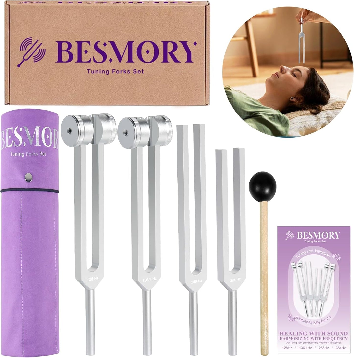 Tuning Forks for Healing Set - Sound Healing Instruments for Therapy
