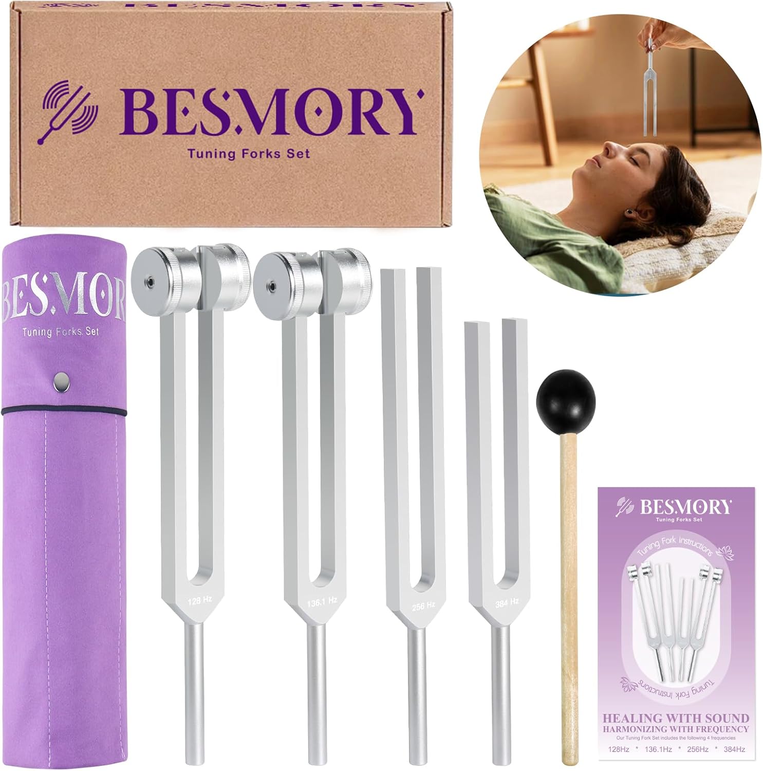 Tuning Forks for Healing Set - Sound Healing Instruments for Therapy