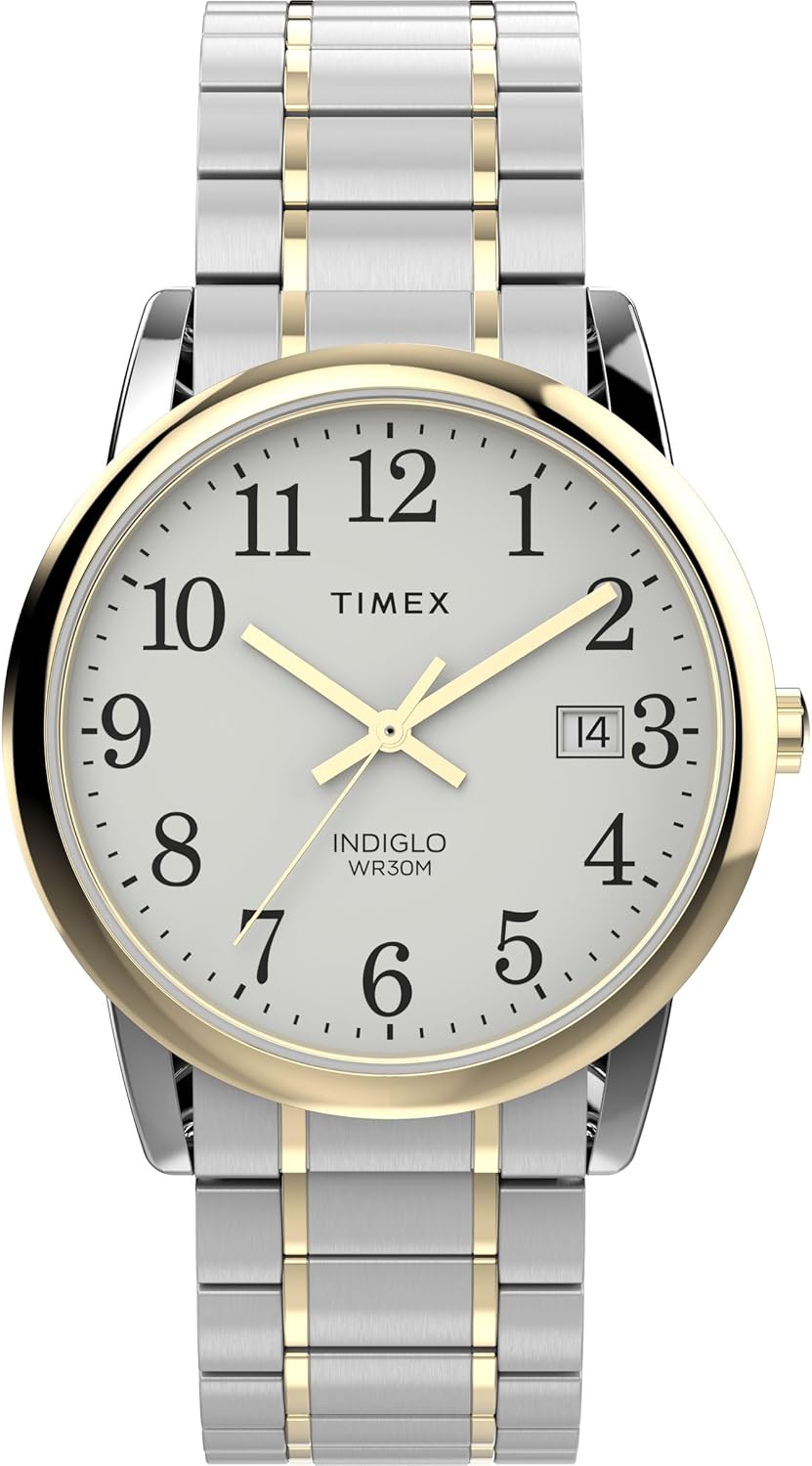 Timex Men's Easy Reader Watch with Two-Tone Expansion Band