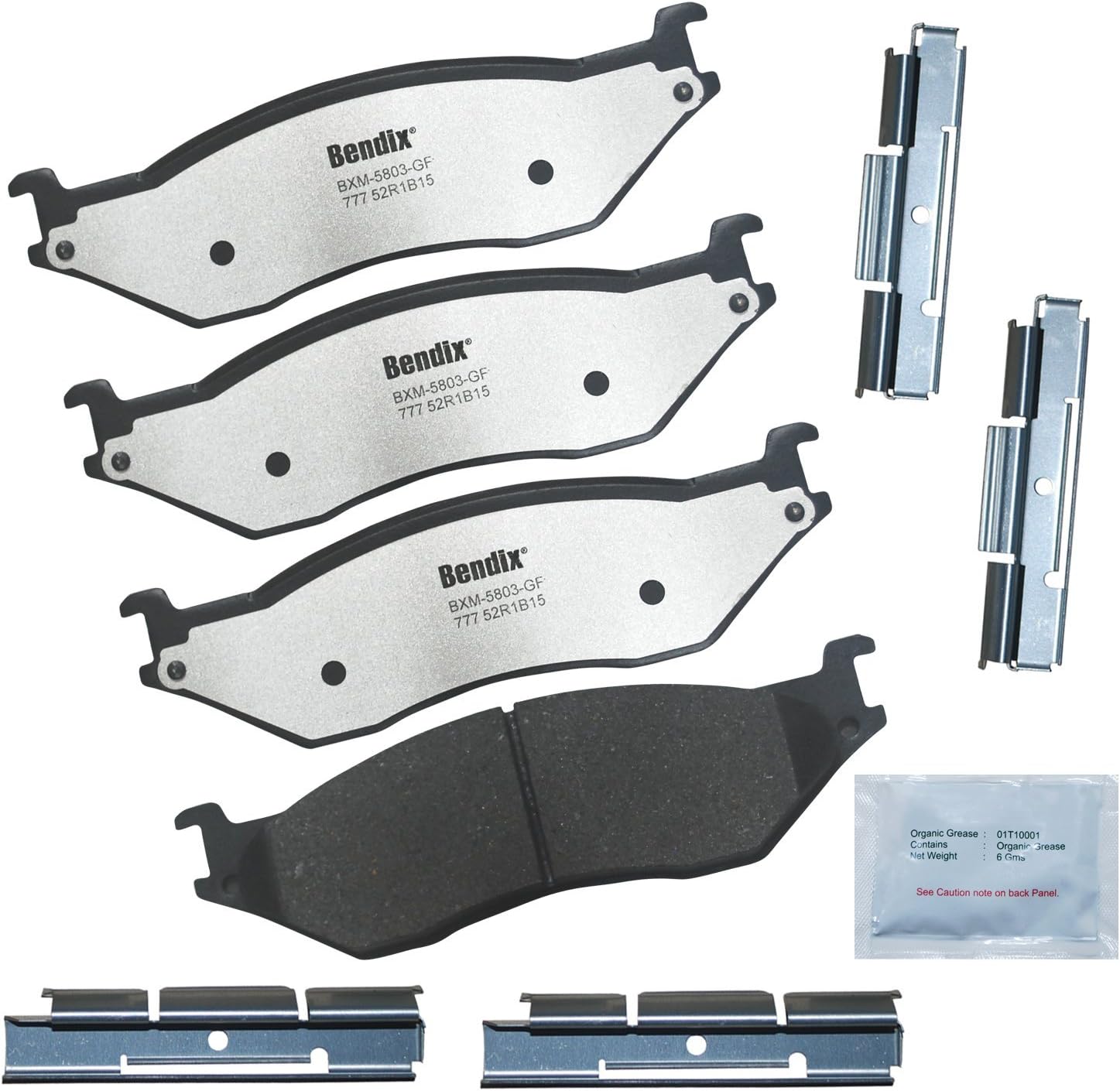 Bendix Fleet Metlok MKD777FM Brake Pads for Heavy-Duty Vehicles