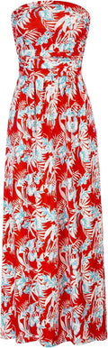 GRACE KARIN Strapless Ruched Maxi Dress with Pockets - Flattering Our