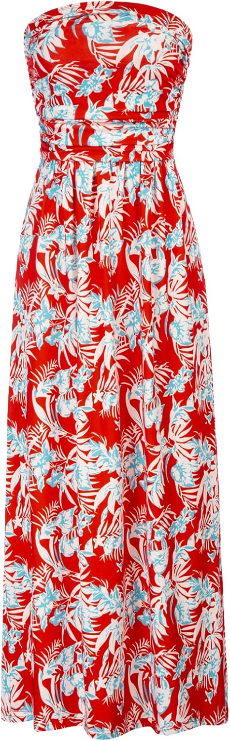 Stylish Strapless Maxi Dress with Pockets for Women