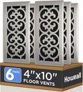 4x10 Inches Heavy Duty Walkable Floor Register Covers - Satin Nickel