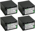 Kastar NP-FV100 4-Pack 7.2V 5750mAh Camcorder Batteries - Long Runtime