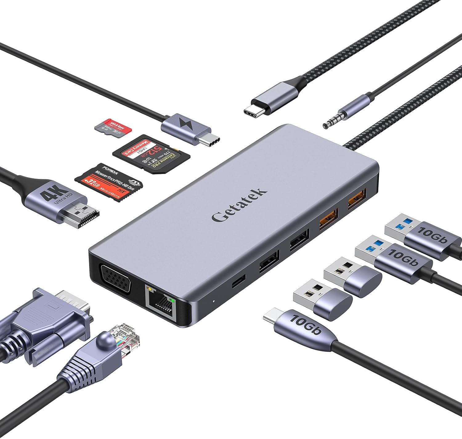 13 Ports Laptop USB C Docking Station for Enhanced Productivity