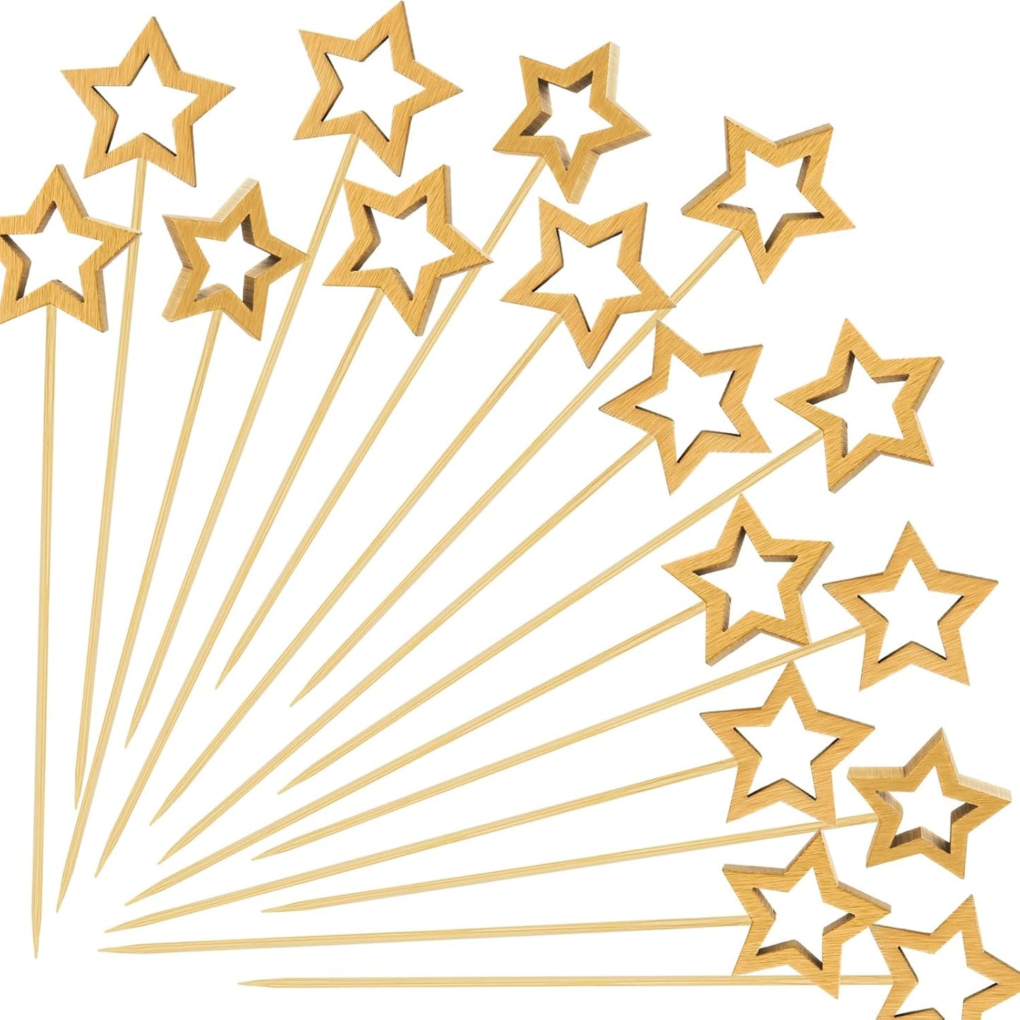 Decorative Gold Star Cocktail Picks - Festive Charm!