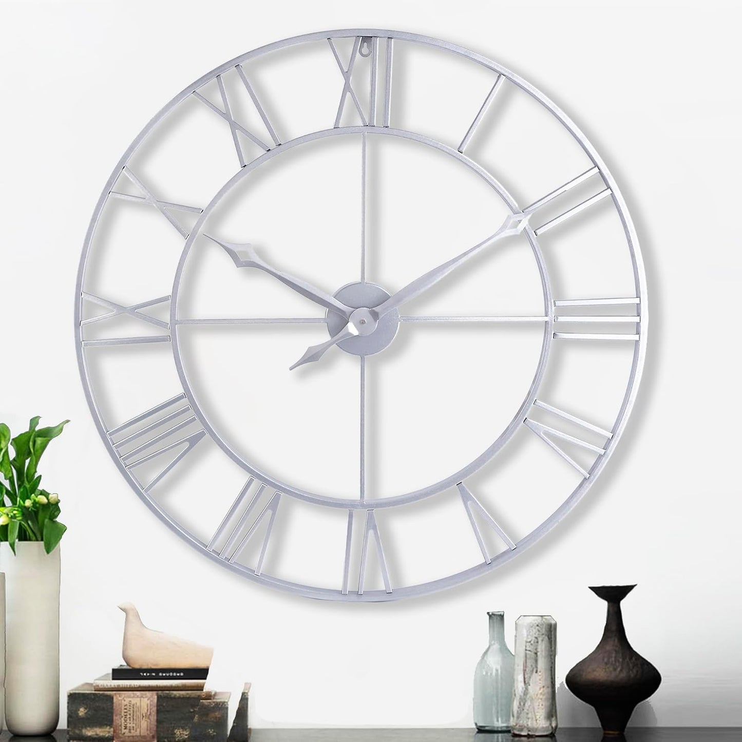 Large Modern 30 Inch Wall Clock for Living Room Decor