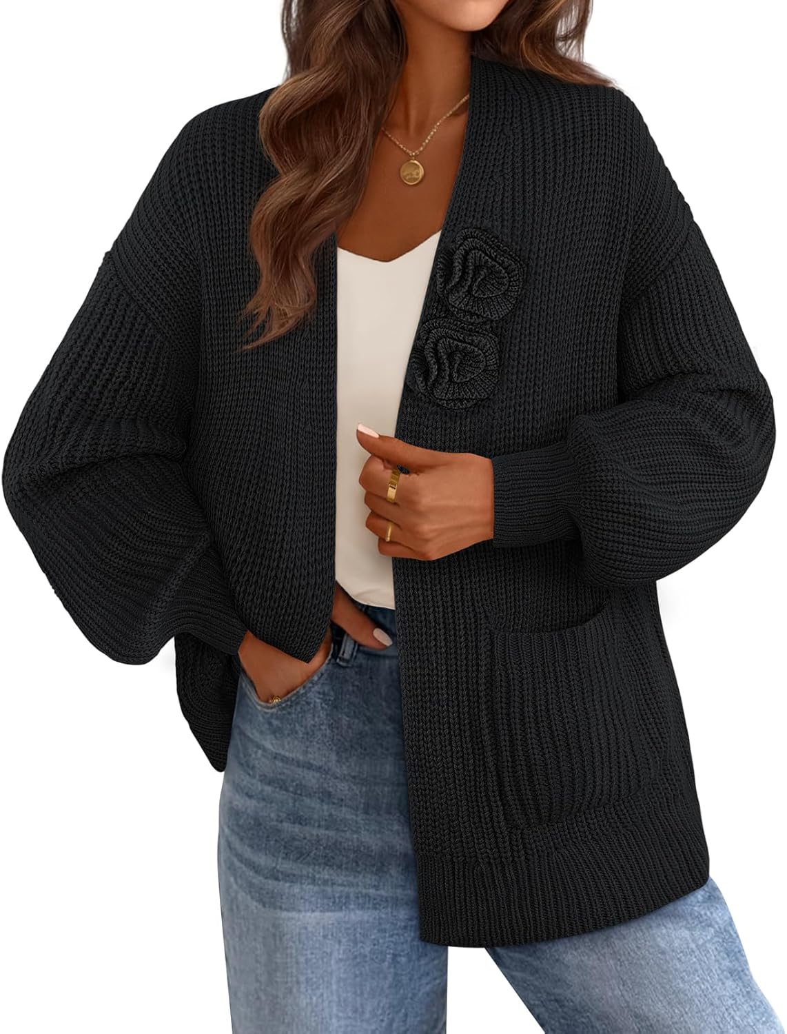 MEROKEETY Women's Chunky Cardigan Sweaters for Cozy Style