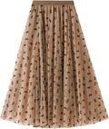 Dirholl Women's A-Line Fairy Tulle Layered Midi Skirt - Versatile