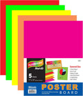 BAZIC Poster Board 11x14 Assorted Neon Colors - Bright, Durable Sheets