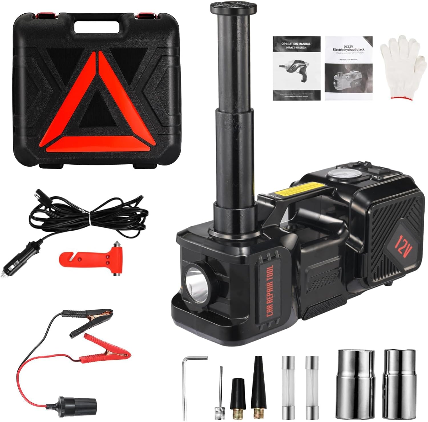 Electric Jack Kit with Inflator Pump for SUVs and Sedans
