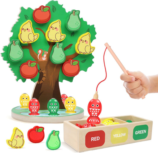 Montessori Color Sorting Fishing Game - Develop Fine Motor Skills!