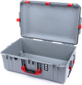 Pelican 1595 Case by ColorCase - Silver with Red Handles - Large