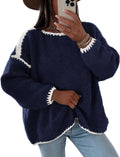 KIRUNDO Womens Oversized Chunky Knit Sweater - Soft, Warm Fall Staple