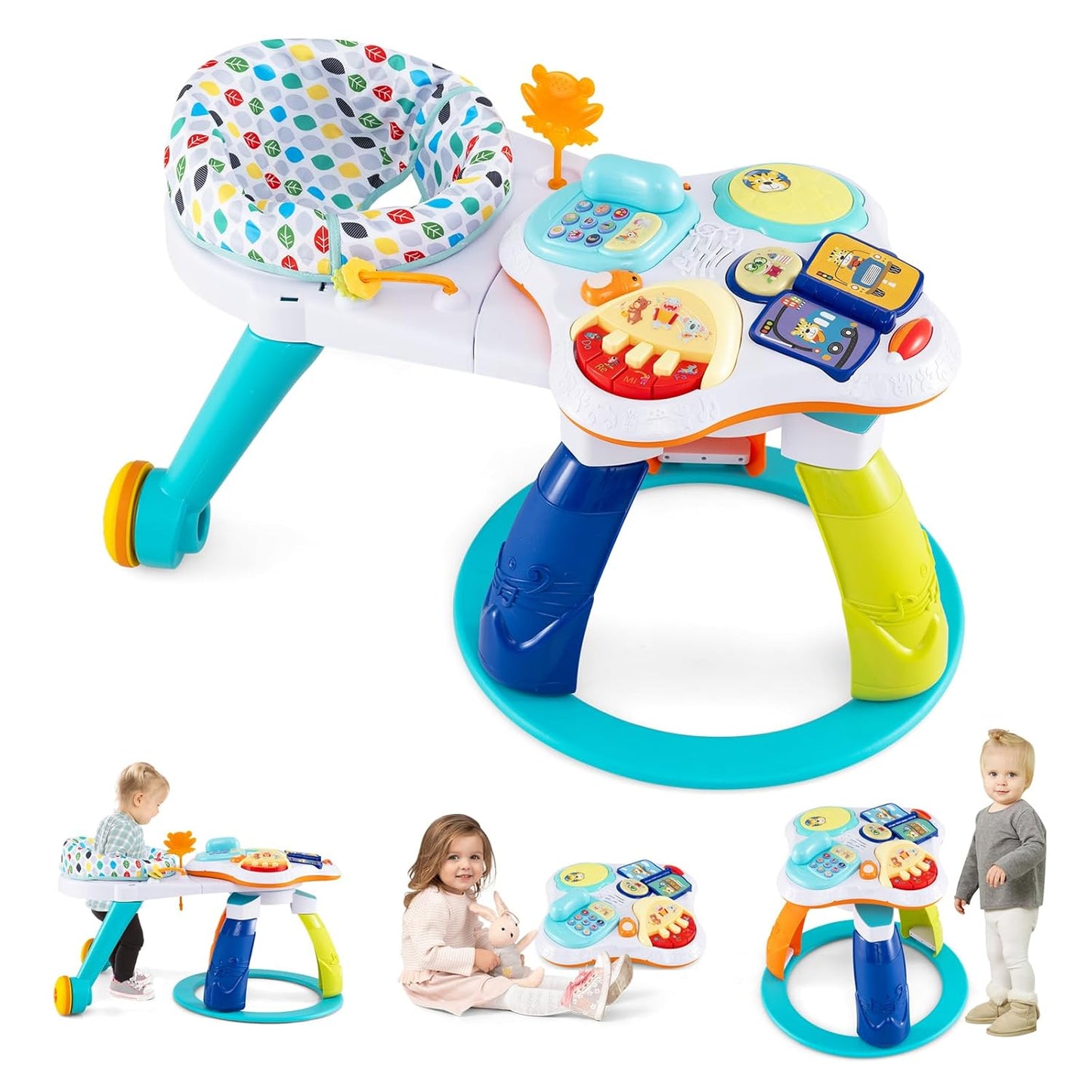 HONEY JOY Baby Activity Center with 360 Walk-Around Seat