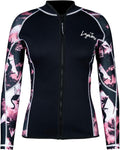 LayaTone Womens 3mm Wetsuit Top - Warm Front Zipper Jacket