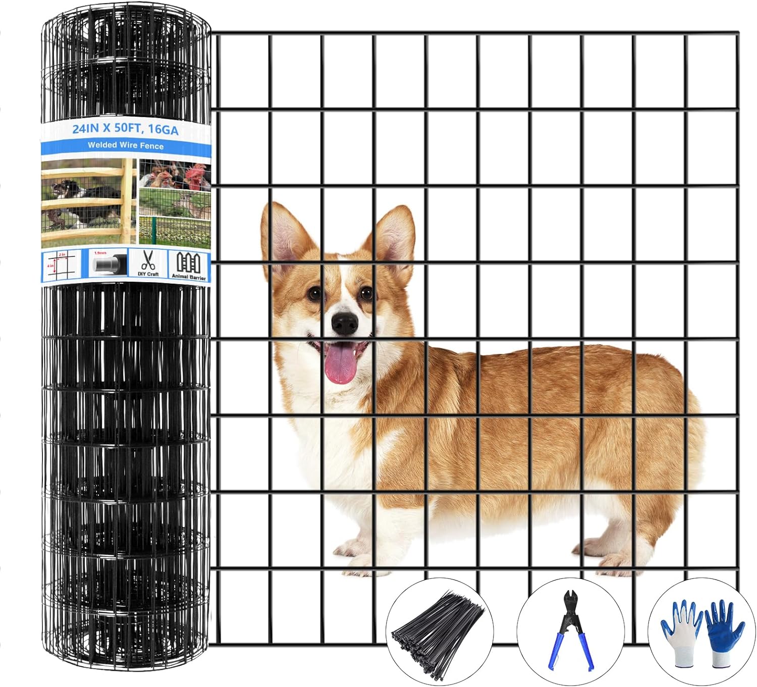 Welded Wire Fence for Garden, Dog, and Chicken Protection