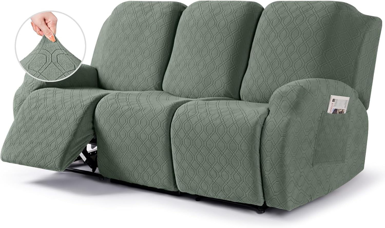 VANSOFY Recliner Cover - 3-Piece Stretch Slipcover for Comfort
