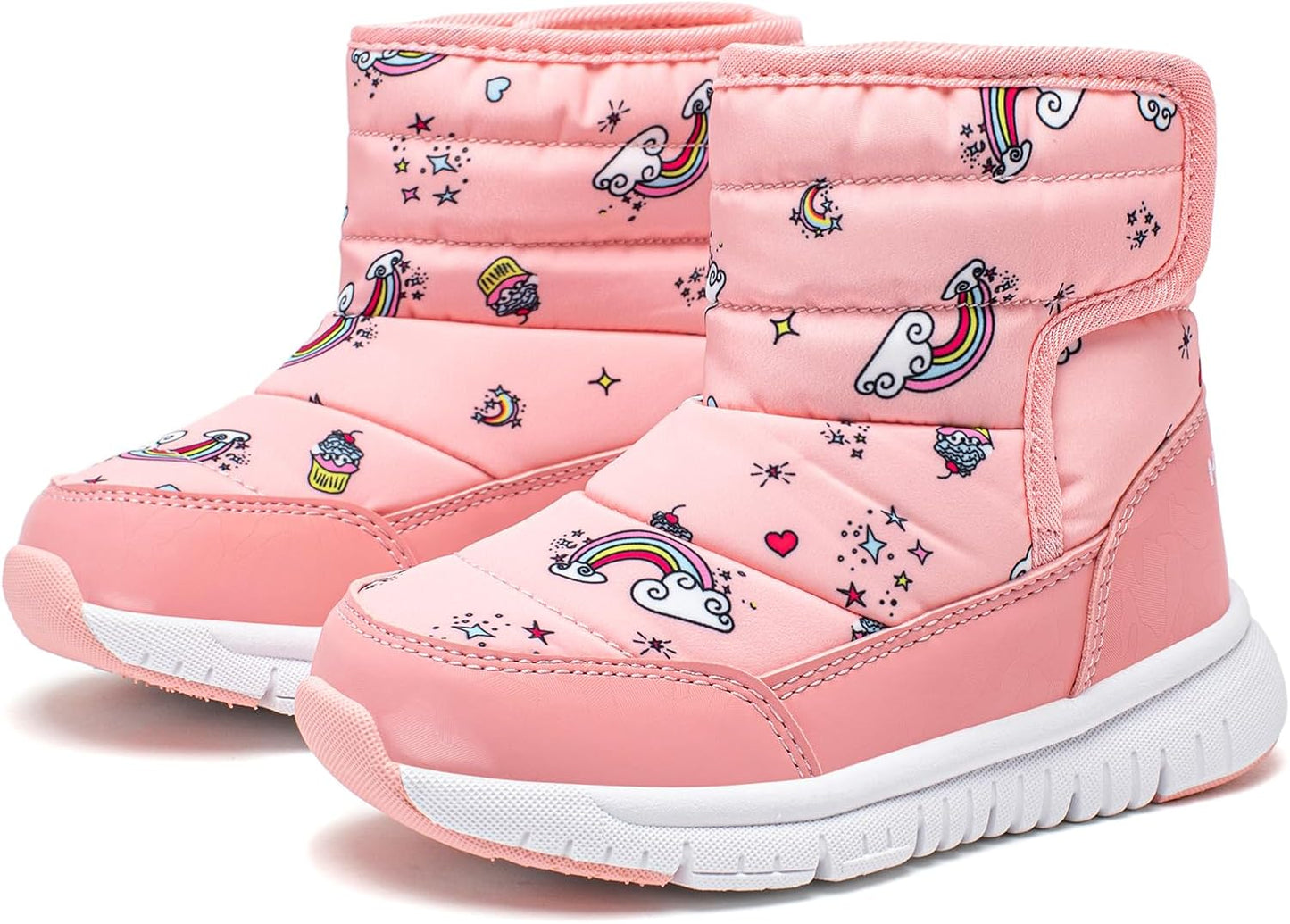 HOBIBEAR Boys Girls Toddler Snow Boots Waterproof Slip Resistant