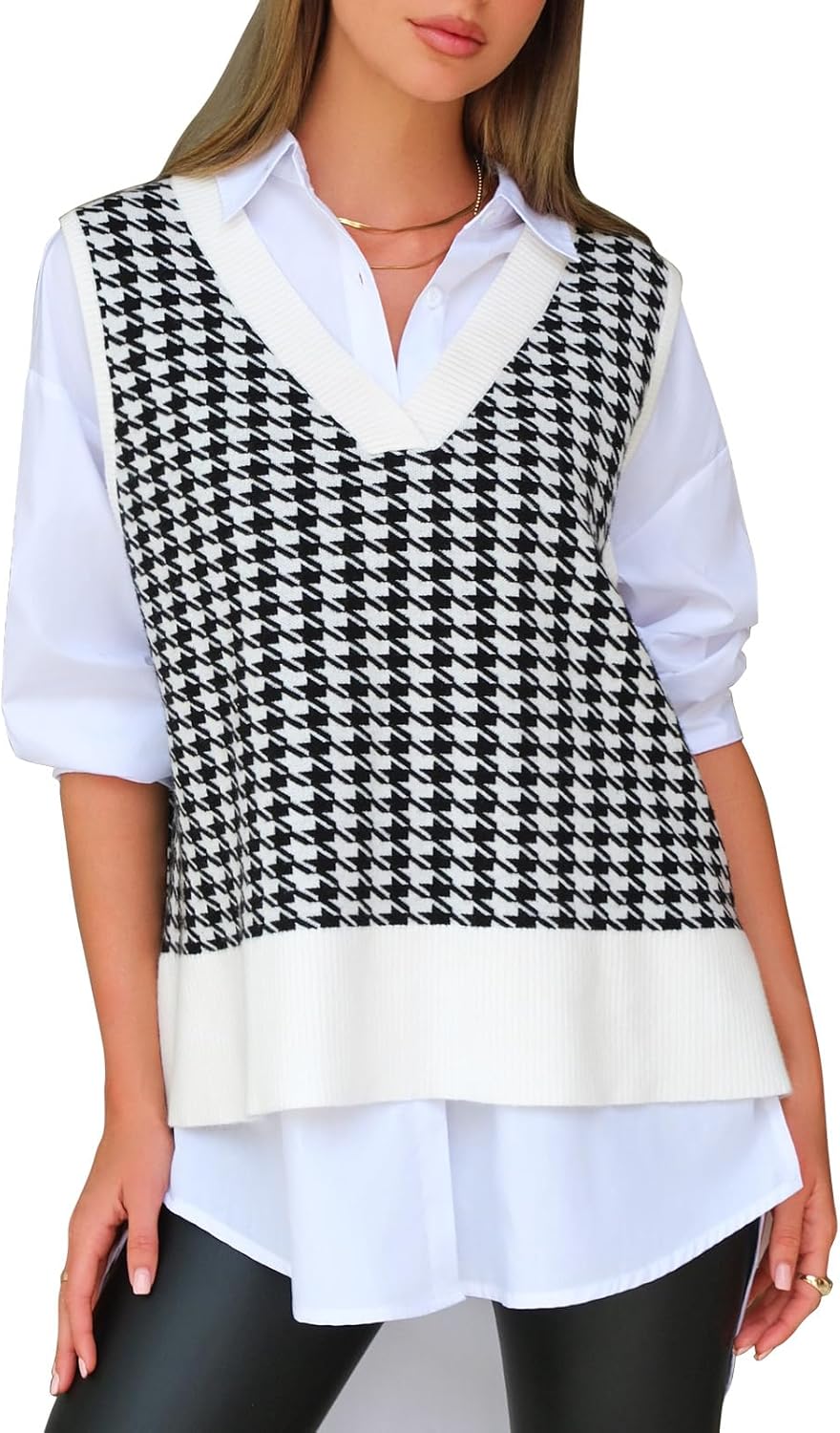 EXLURA Womens Oversized Sweater Vest for Trendy Fall Style