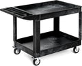 YITAHOME Utility Cart on Wheels, 550 lbs Capacity - Heavy Duty 2-Shelf