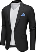 Men's Slim Fit Blazer Jacket One Button Sport Coat - Lightweight MAGE