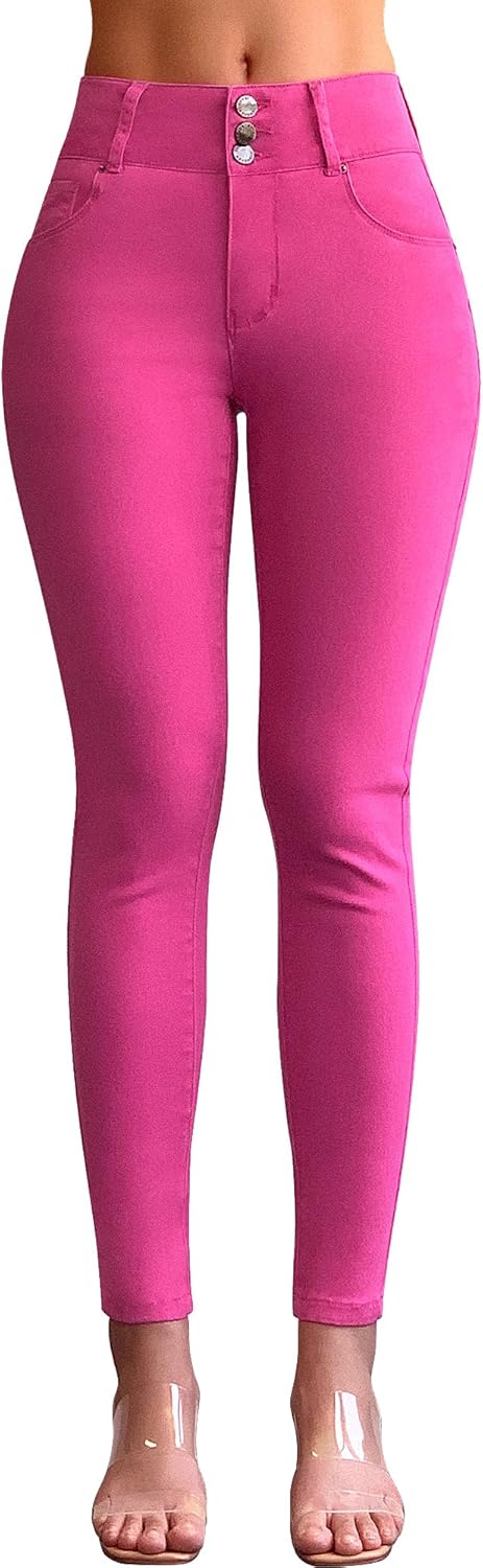 Roswear High Waisted Stretchy Skinny Jeans for Curvy Women