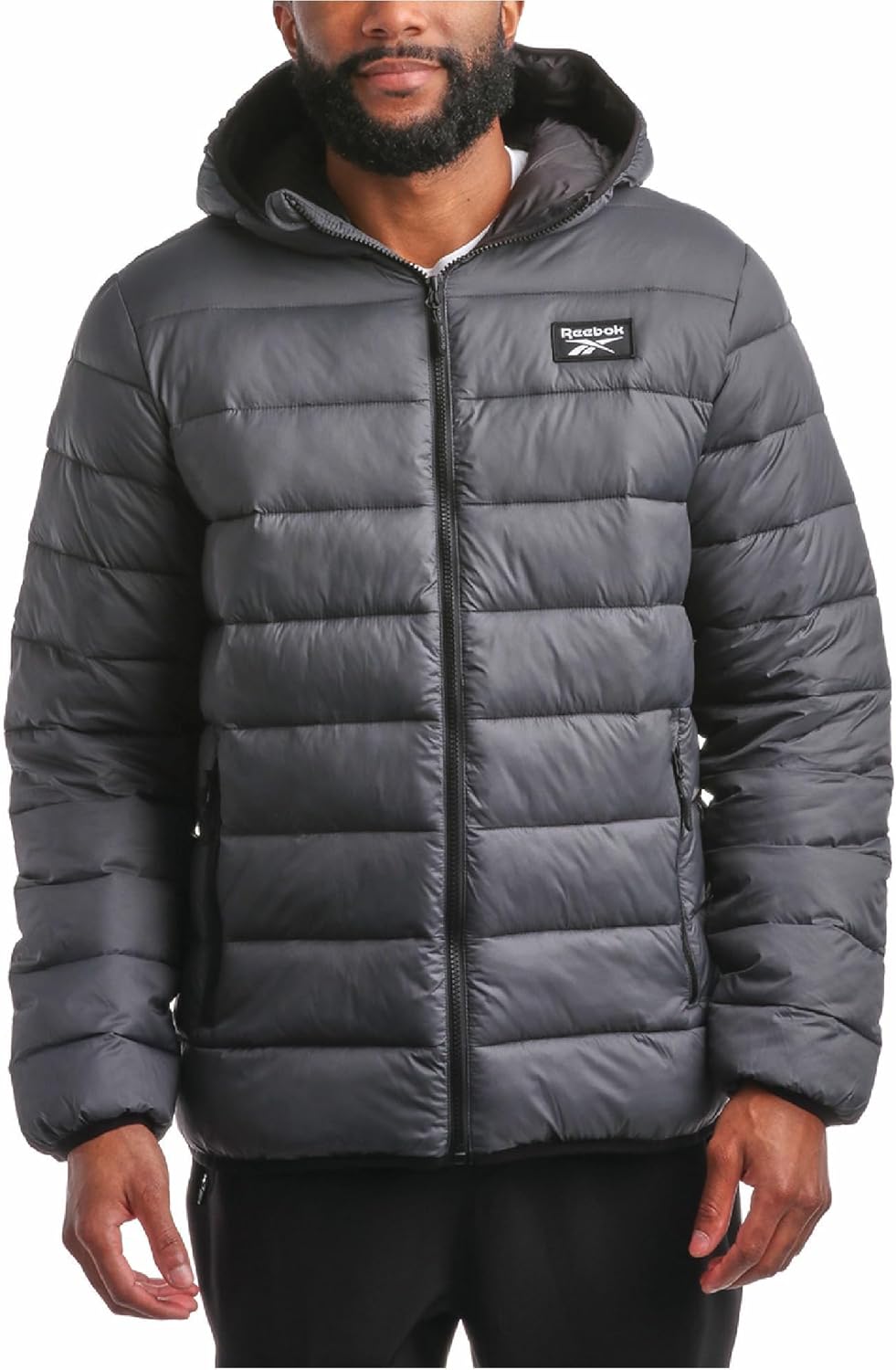 Reebok Mens Puffer Jacket - Lightweight Quilted Winter Coat