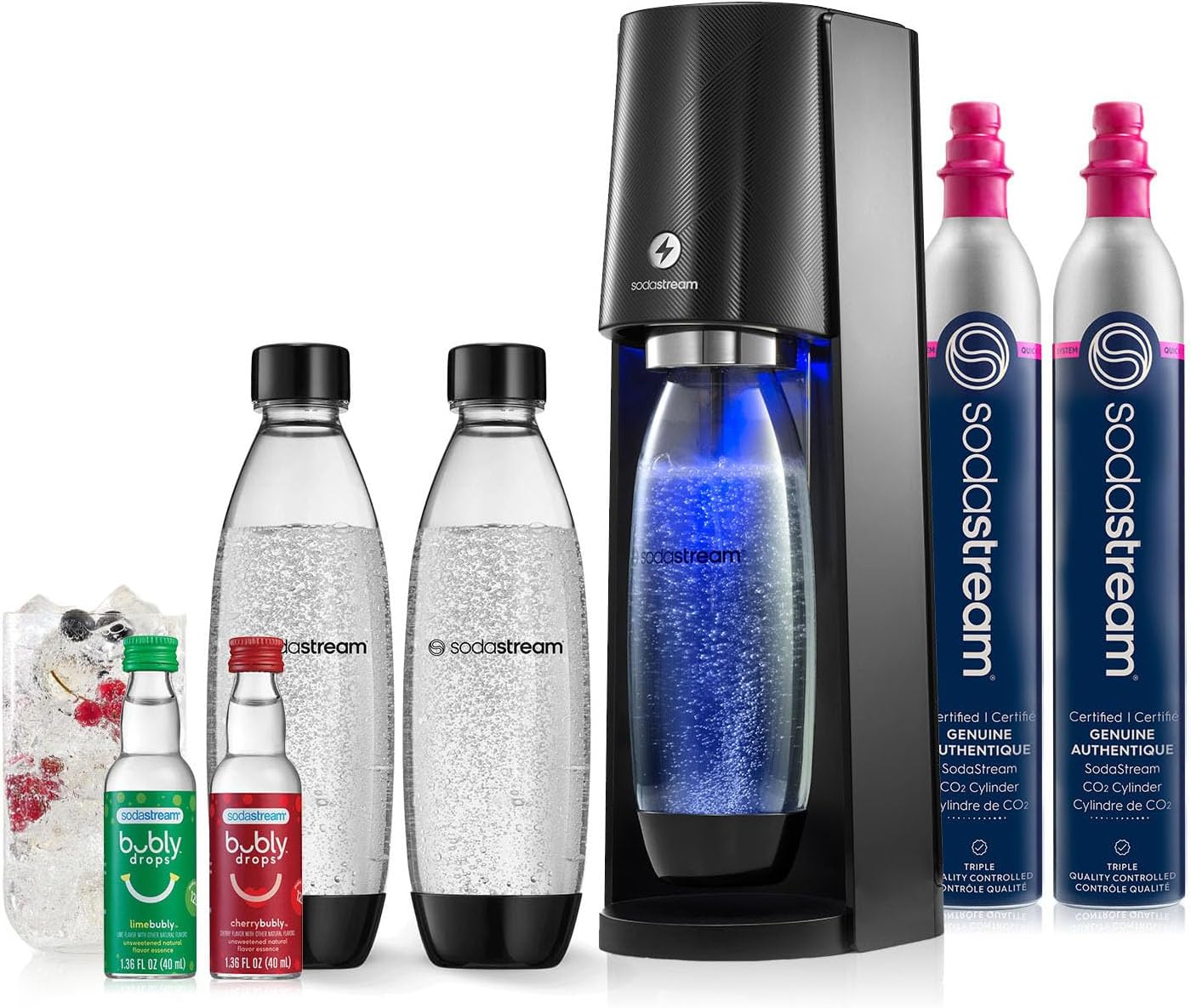 SodaStream E-TERRA Soda Maker Bundle - Effortlessly Enjoy Bubbly Homemade Drinks!