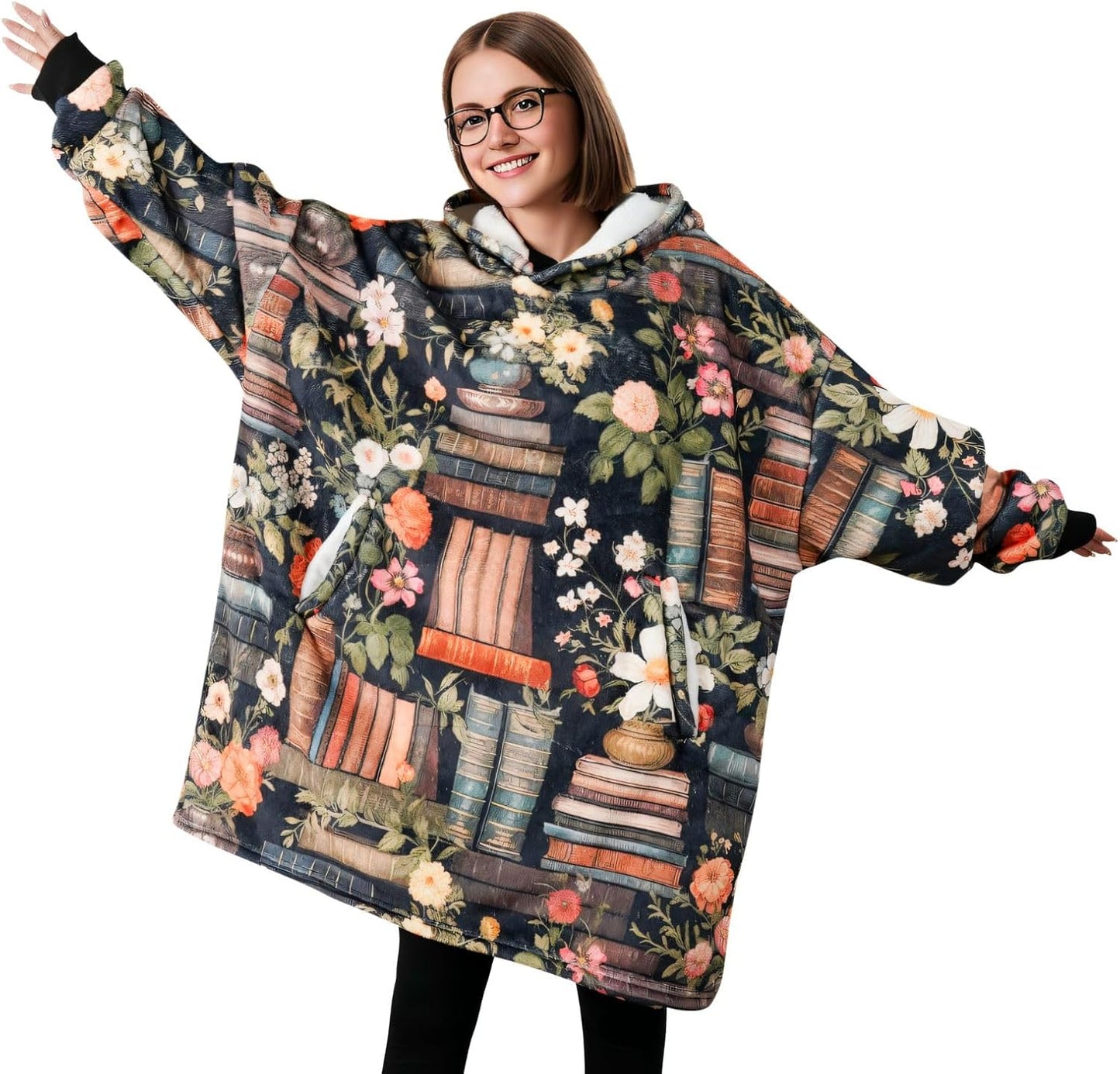 Huglanket: Cozy Blanket Hoodie for Book Lovers