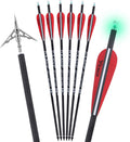 20 inch Carbon Crossbow Bolts with Broadheads and Lighted Nocks - 6