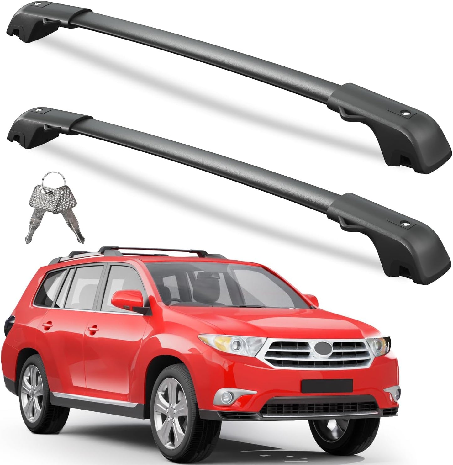 Lockable Roof Rack Cross Bars for Toyota Highlander 2008-2013